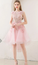 PINK TULLE LACE SHORT DRESS Homecoming Dresses Adison PINK HC2751