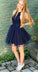 Jewel Sleeveless Navy Blue Thirza A Line Homecoming Dresses Short HC2838