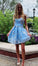 Princess Blue Brooklynn Homecoming Dresses With Sequins Sweet 16 Dress HC3577