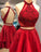 Two Homecoming Dresses Aurora Piece Short Red With Backless HC4037