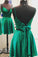 Two Piece Green Short With Homecoming Dresses Greta Tie Back HC4295