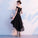 Black Tulle Jacquelyn Lace Homecoming Dresses Off Shoulder HC4561