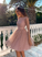Pink Daniela Homecoming Dresses Tulle Sequins Short Dress HC4581