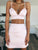 Light Short Two Piece Rihanna Pink Homecoming Dresses HC4696