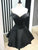 Black Homecoming Dresses Denisse Short Off The Shoulder Ruffles HC521