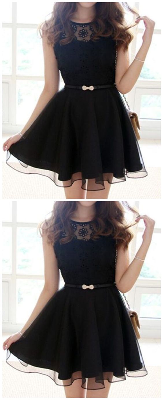 Charlize Homecoming Dresses Black Short Simple Short Party Dresses HC5582