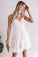 2024 A Line Delilah Homecoming Dresses White Short Dress HC5643