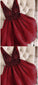 Burgundy Short Girls Junior Graduation Gown Homecoming Dresses Janessa HC624