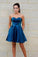 Sweetheart Homecoming Dresses Ariel Satin A-Line Teal HC6822