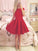 Short Sleeves Homecoming Dresses Anabelle Simple Cheap Short Red HC72