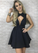 A-Line Jewel Homecoming Dresses Satin Anabella Short Black With Keyhole HC776