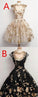 Alexis Homecoming Dresses Short Black Dresses With Applique Round Appealing HC829