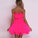 Homecoming Dresses A Line Sara Princess Strapless Fuchsia Short With Ruched HC9272