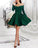 Short Ruffles With Kaila Satin Homecoming Dresses Velvet Sleeves HC94