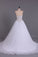 2024 Sweetheart Bridal Dresses A-Line Tulle White Zipper Back Court Train
