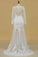 2023 Long Sleeves Prom Dresses Scoop Tulle With Applique Mermaid/Trumpet