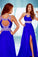 2024 Sexy Prom Dresses A Line Scoop Sweep/Brush Red  Open Back