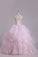 2023 Halter Ball Gown Beaded Bodice Open Back Quinceanera Dresses Organza Floor Length