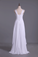 2024 Prom Dresses A Line V Neck Chiffon With Beaded Straps Floor Length
